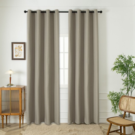 Beauty Home Κουρτίνα Blackout Jacquard σκίασης με 8 μεταλλικούς κρίκους Glare Art 8444 140x270 Άμμου Beauty Home Κουρτίνα Blackout Jacquard σκίασης με 8 μεταλλικούς κρίκους Glare Art 8444 140x270 Άμμου