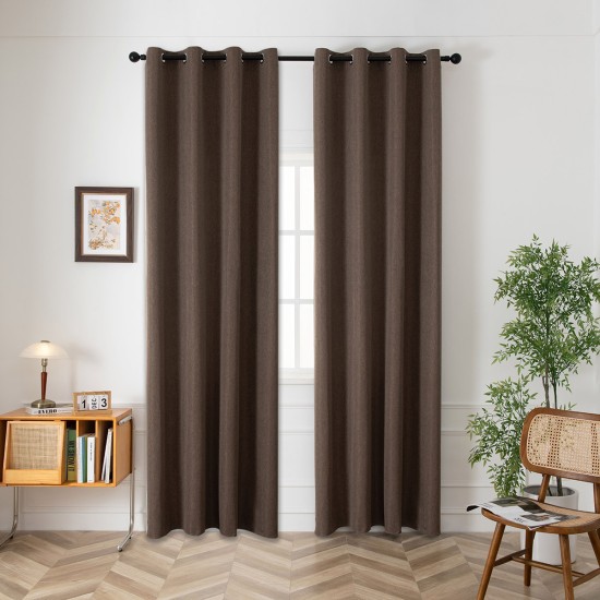 Beauty Home Κουρτίνα μεσαίας σκίασης με 8 μεταλλικούς κρίκους Illusion Art 8445 140x270 Καφέ Beauty Home Κουρτίνα μεσαίας σκίασης με 8 μεταλλικούς κρίκους Illusion Art 8445 140x270 Καφέ