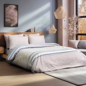 Beauty Home Σετ σεντόνια υπέρδιπλα με λάστιχο Bermudas Art 12185 170x200+30 Μπεζ