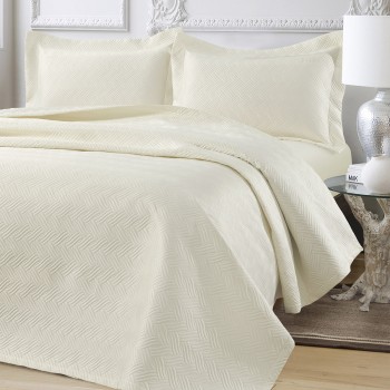 Beauty Home Σετ κουβερλί υπέρδιπλο Pixie Art 12314 230x250 Εκρού