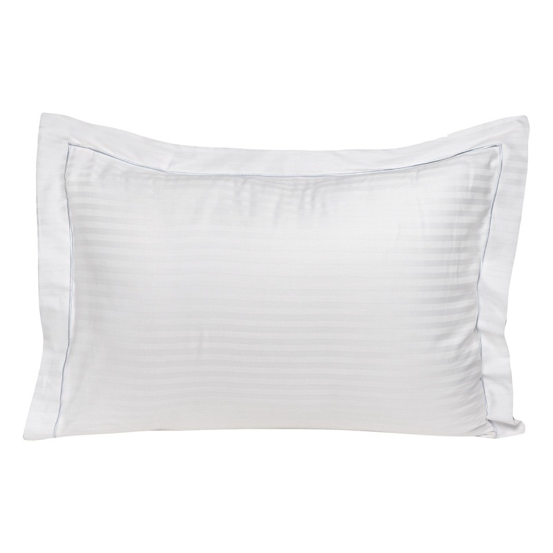 Beauty Home Ζεύγος μαξιλαροθήκες πλακέ Oxford Dobby Cotton Rich Blend Art 1381 53x73+5 Λευκό