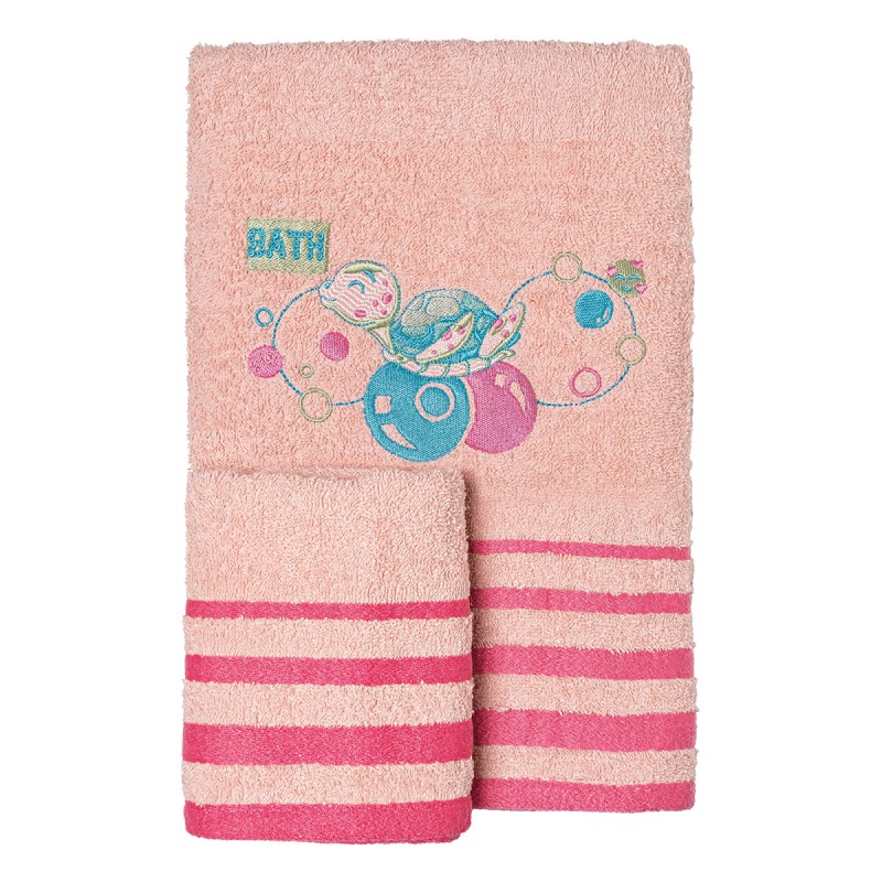 Beauty Home Σετ πετσέτες Art 5422 Σετ 2τμχ Ροζ