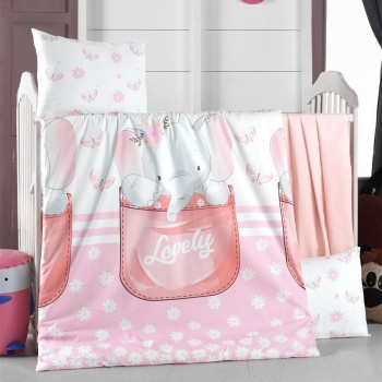 Beauty Home Σετ σεντόνια βρεφικά Art 5604 100x150 Ροζ