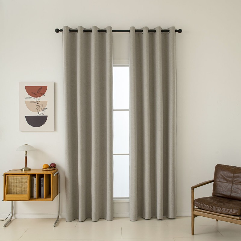 Beauty Home Κουρτίνα Full Blackout σκίασης με 8 κρίκους Total Art 8446 140x270 Άμμου