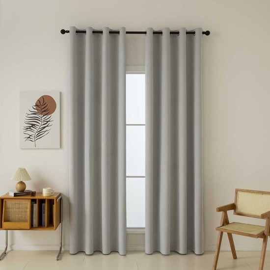 Beauty Home Ύφασμα κουρτίνας με το μέτρο Full Blackout σκίασης Total Art 8446 Φ280 Ασημί Beauty Home Ύφασμα κουρτίνας με το μέτρο Full Blackout σκίασης Total Art 8446 Φ280 Ασημί