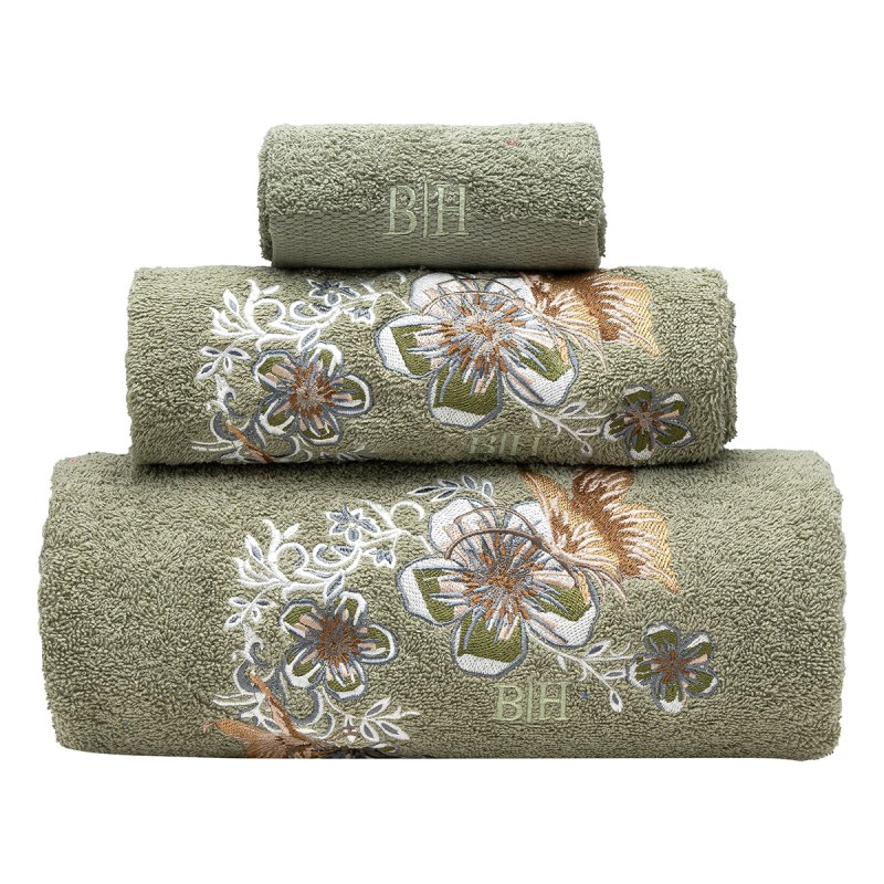 Beauty Home Σετ πετσέτες Art 3389 Σετ 3τμχ Πράσινο