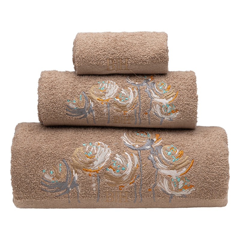 Beauty Home Σετ πετσέτες Art 3391 Σετ 3τμχ Μόκα