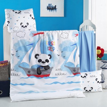 Beauty Home Σετ σεντόνια βρεφικά Art 5616 100x150 Γαλάζιο