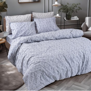 Beauty Home Σετ σεντόνια φανελένια υπέρδιπλα Flame Art 12631 240x260 Γκρι