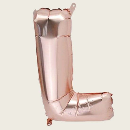 Beauty Home ΜΠΑΛΟΝΙ ΓΡΑΜΜΑ “L” 36cm ΡΟΖ ΧΡΥΣΟ Beauty Home ΜΠΑΛΟΝΙ ΓΡΑΜΜΑ “L” 36cm ΡΟΖ ΧΡΥΣΟ