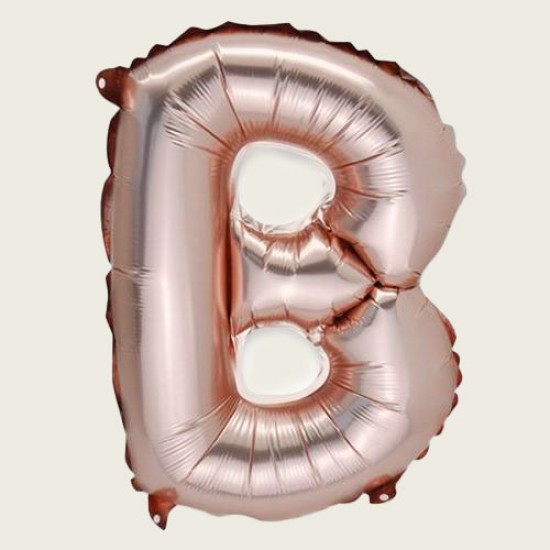 Beauty Home ΜΠΑΛΟΝΙ ΓΡΑΜΜΑ “B” ΡΟΖ ΧΡΥΣΟ 36cm Beauty Home ΜΠΑΛΟΝΙ ΓΡΑΜΜΑ “B” ΡΟΖ ΧΡΥΣΟ 36cm
