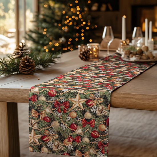 Beauty Home ΡΑΝΝΕΡ ΣΤΟΦΑ HAPPY HOLIDAY 32 cm x 1,5 m Beauty Home ΡΑΝΝΕΡ ΣΤΟΦΑ HAPPY HOLIDAY 32 cm x 1,5 m