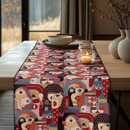 Beauty Home ΡΑΝΝΕΡ ΣΤΟΦΑ ΠΟΛΥΧΡΩΜΑ ΠΡΟΣΩΠΑ 32 cm x 1,5 m Beauty Home ΡΑΝΝΕΡ ΣΤΟΦΑ ΠΟΛΥΧΡΩΜΑ ΠΡΟΣΩΠΑ 32 cm x 1,5 m