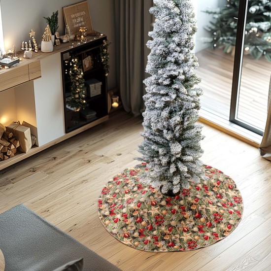 Beauty Home ΠΟΔΙΑ ΔΕΝΤΡΟΥ 90 CM ΣΤΟΦΑ HAPPY HOLIDAY Beauty Home ΠΟΔΙΑ ΔΕΝΤΡΟΥ 90 CM ΣΤΟΦΑ HAPPY HOLIDAY