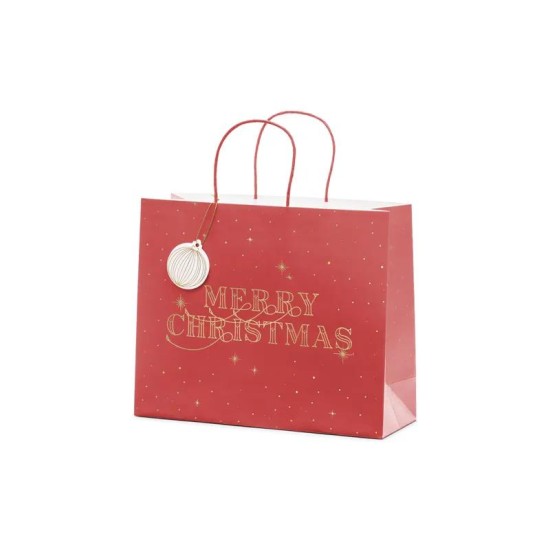 Beauty Home ΧΑΡΤΙΝΗ ΤΣΑΝΤΑ MERRY CHRISTMAS ΚΟΚΚΙΝΗ 32.5×26.5×11.5cm Beauty Home ΧΑΡΤΙΝΗ ΤΣΑΝΤΑ MERRY CHRISTMAS ΚΟΚΚΙΝΗ 32.5×26.5×11.5cm