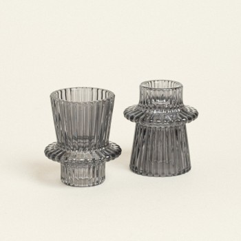 Beauty Home ΚΗΡΟΠΗΓΙΟ ΔΙΠΛΗΣ ΟΨΗΣ 6 x 7 cm ΓΚΡΙ