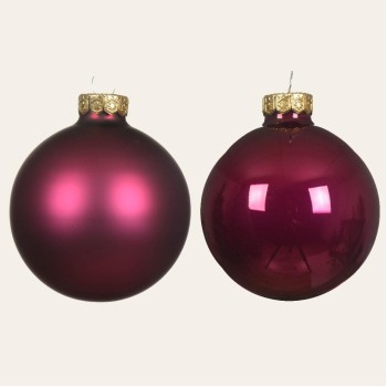 Beauty Home ΓΥΑΛΙΝΕΣ ΜΠΑΛΕΣ ΜΑΤΖΕΝΤΑ 8 CM ΣΕΤ 8 ΤΜΧ