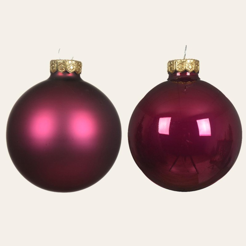 Beauty Home ΓΥΑΛΙΝΕΣ ΜΠΑΛΕΣ ΜΑΤΖΕΝΤΑ 8 CM ΣΕΤ 8 ΤΜΧ