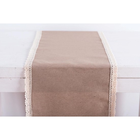 Beauty Home ΡΑΝΝΕΡ ΥΦΑΣΜΑΤΙΝΟ ΜΕ ΔΑΝΤΕΛΑ 30 cm x 1.5m Σάπιο Μήλο Beauty Home ΡΑΝΝΕΡ ΥΦΑΣΜΑΤΙΝΟ ΜΕ ΔΑΝΤΕΛΑ 30 cm x 1.5m Σάπιο Μήλο