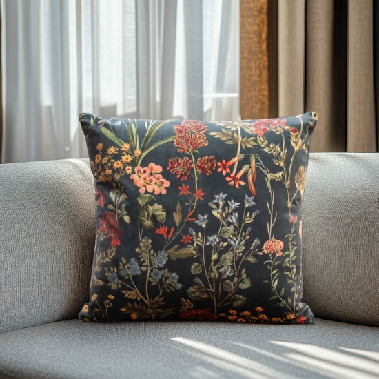 Beauty Home ΜΑΞΙΛΑΡΟΘΗΚΗ ΒΕΛΟΥΔΟ BEAUTIFUL FLOWER FIELD 40 x 40 cm Beauty Home ΜΑΞΙΛΑΡΟΘΗΚΗ ΒΕΛΟΥΔΟ BEAUTIFUL FLOWER FIELD 40 x 40 cm