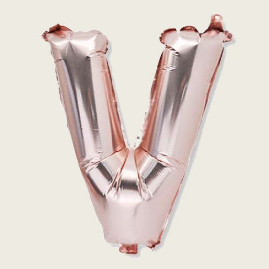 Beauty Home ΜΠΑΛΟΝΙ ΓΡΑΜΜΑ “V” 36cm ΡΟΖ ΧΡΥΣΟ Beauty Home ΜΠΑΛΟΝΙ ΓΡΑΜΜΑ “V” 36cm ΡΟΖ ΧΡΥΣΟ