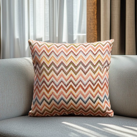 Beauty Home ΜΑΞΙΛΑΡΟΘΗΚΗ ΣΤΟΦΑ ΙΝΔΙΚΟ ΖΙΚ ΖΑΓΚ 45 x 45 cm Beauty Home ΜΑΞΙΛΑΡΟΘΗΚΗ ΣΤΟΦΑ ΙΝΔΙΚΟ ΖΙΚ ΖΑΓΚ 45 x 45 cm