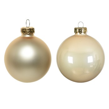 Beauty Home ΓΥΑΛΙΝΕΣ ΜΠΑΛΕΣ ΣΑΜΠΑΝΙ 6 CM ΣΕΤ 12 ΤΜΧ