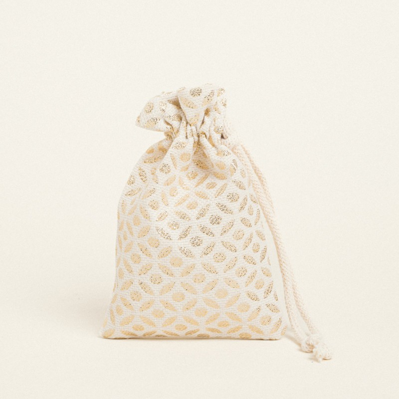 Beauty Home ΠΟΥΓΚΙ ΜΕ ΚΟΡΔΟΝΙ 12 x 17 cm ΖΑΚΑΡ ΕΚΡΟΥ- ΧΡΥΣΟ