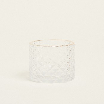 Beauty Home ΚΗΡΟΠΗΓΙΟ ΑΝΑΓΛΥΦΟ ΜΕ ΧΡΥΣΟ ΣΤΟΜΙΟ Ø7×5,5cm