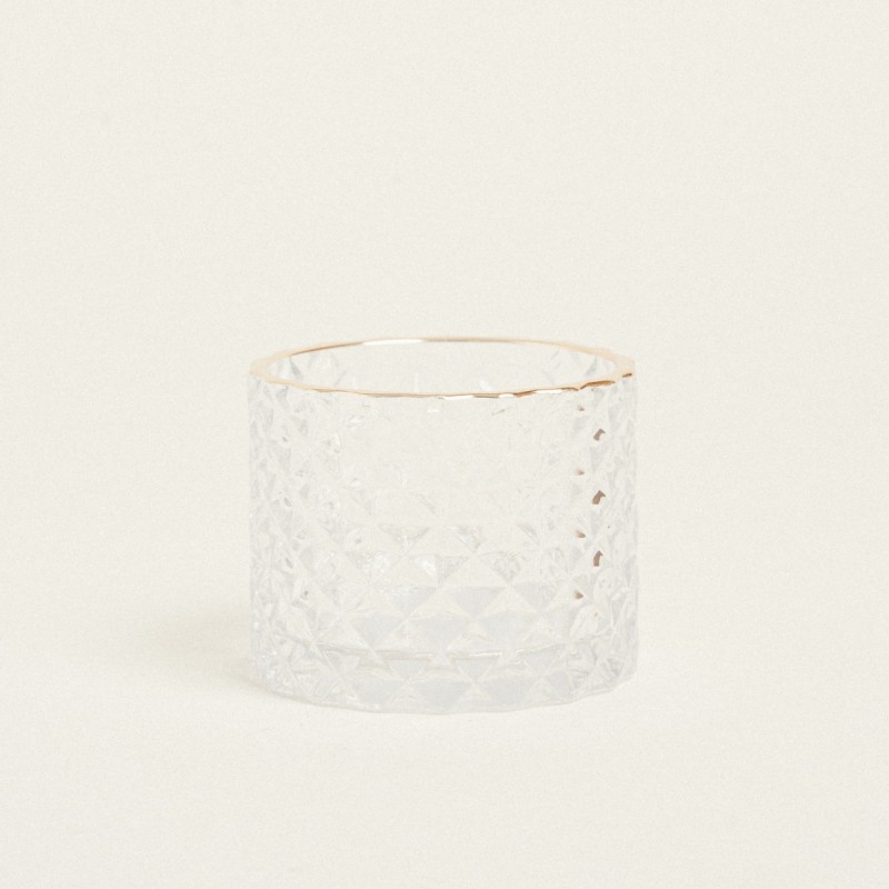 Beauty Home ΚΗΡΟΠΗΓΙΟ ΑΝΑΓΛΥΦΟ ΜΕ ΧΡΥΣΟ ΣΤΟΜΙΟ Ø7×5,5cm