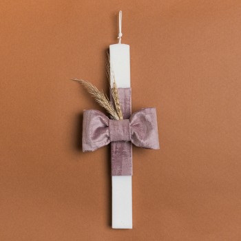 Beauty Home ΛΑΜΠΑΔΑ 33cm ΜΟΝΟΧΡΩΜΟΣ ΦΙΟΓΚΟΣ ΒΕΛΟΥΔΟ ΣΑΠΙΟ ΜΗΛΟ ΜΑΡΜΑΡΟ ΣΕ ΣΥΣΚΕΥΑΣΙΑ ΔΩΡΟΥ