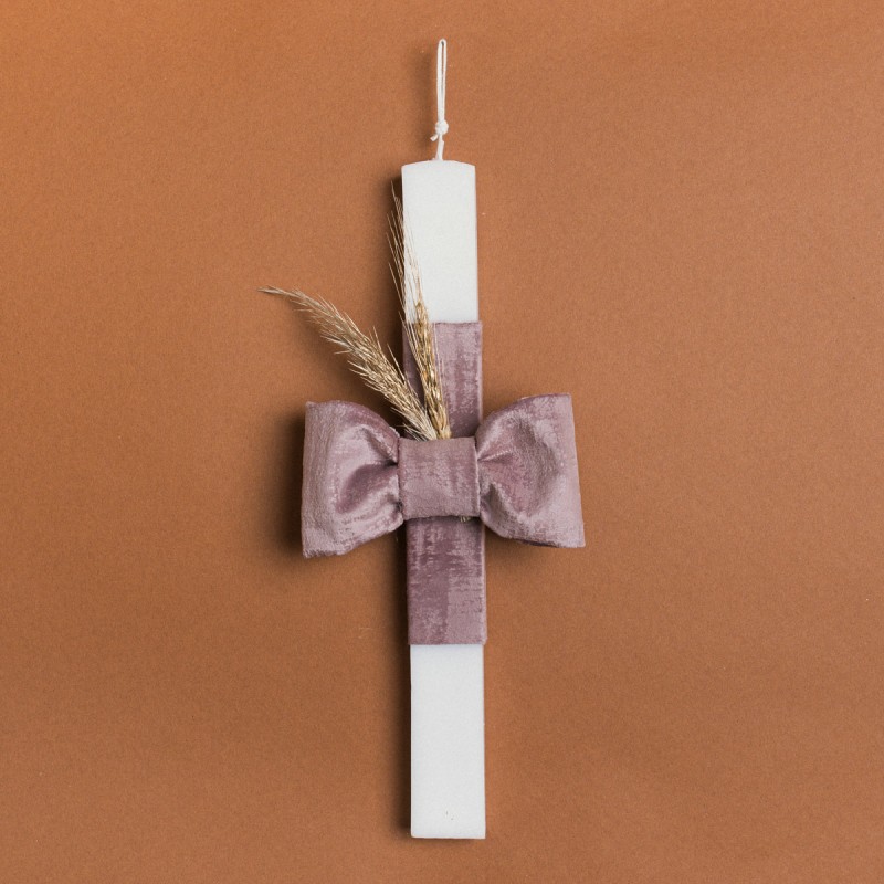 Beauty Home ΛΑΜΠΑΔΑ 33cm ΜΟΝΟΧΡΩΜΟΣ ΦΙΟΓΚΟΣ ΒΕΛΟΥΔΟ ΣΑΠΙΟ ΜΗΛΟ ΜΑΡΜΑΡΟ ΣΕ ΣΥΣΚΕΥΑΣΙΑ ΔΩΡΟΥ