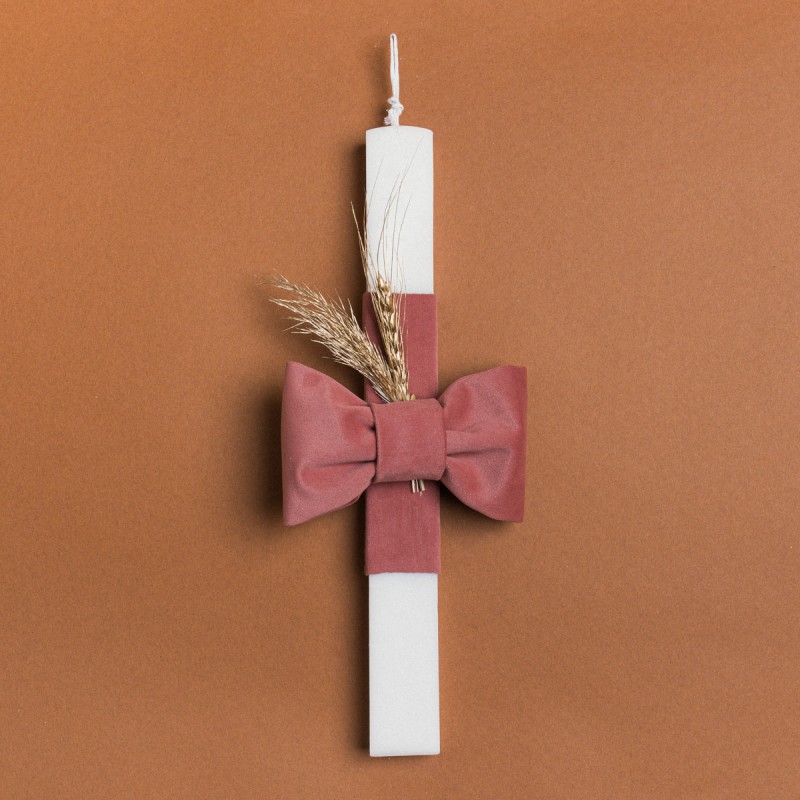 Beauty Home ΛΑΜΠΑΔΑ 33cm ΜΟΝΟΧΡΩΜΟΣ ΦΙΟΓΚΟΣ ΒΕΛΟΥΔΟ ΣΑΠΙΟ ΜΗΛΟ ΣΕ ΣΥΣΚΕΥΑΣΙΑ ΔΩΡΟΥ