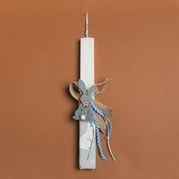 Beauty Home ΛΑΜΠΑΔΑ ΛΕΥΚΗ 33cm ΤΣΟΧΙΝΟΣ ΛΑΓΟΣ ΣΕ ΣΥΣΚΕΥΑΣΙΑ ΔΩΡΟΥ