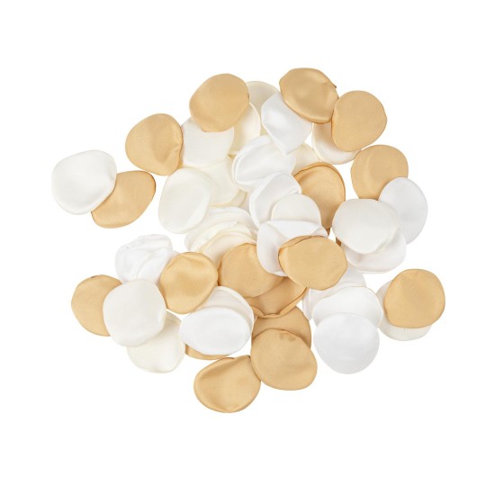 Beauty Home 60 Πέταλα Σατέν Εκρού, Λευκό και Χρυσό Ø3,5 CM Beauty Home 60 Πέταλα Σατέν Εκρού, Λευκό και Χρυσό Ø3,5 CM