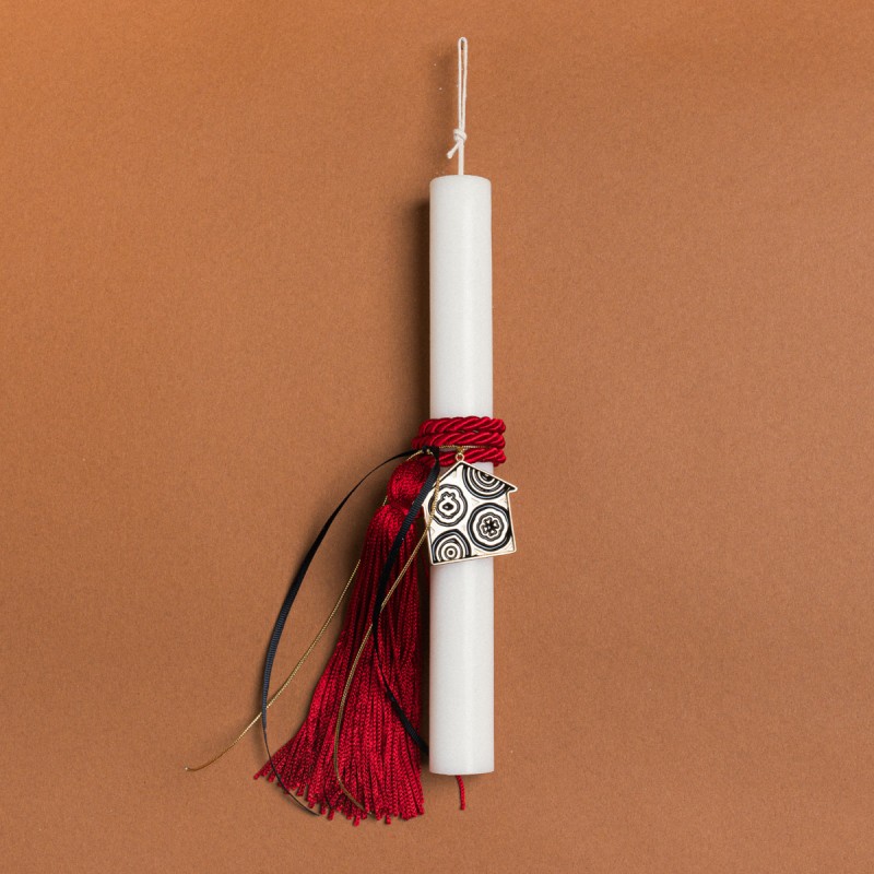 Beauty Home ΛΑΜΠΑΔΑ 33cm ΚΟΚΚΙΝΗ ΦΟΥΝΤΑ ΚΑΙ ΣΠΙΤΙ ΣΜΑΛΤΟ ΣΕ ΣΥΣΚΕΥΑΣΙΑ ΔΩΡΟΥ