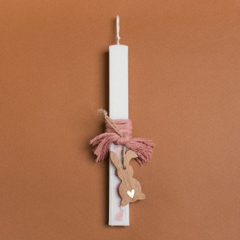 Beauty Home ΛΑΜΠΑΔΑ 33cm ΞΥΛΙΝΟΣ ΛΑΓΟΣ ΣΑΠΙΟ ΜΗΛΟ ΚΟΡΔΟΝΙ ΣΕ ΣΥΣΚΕΥΑΣΙΑ ΔΩΡΟΥ