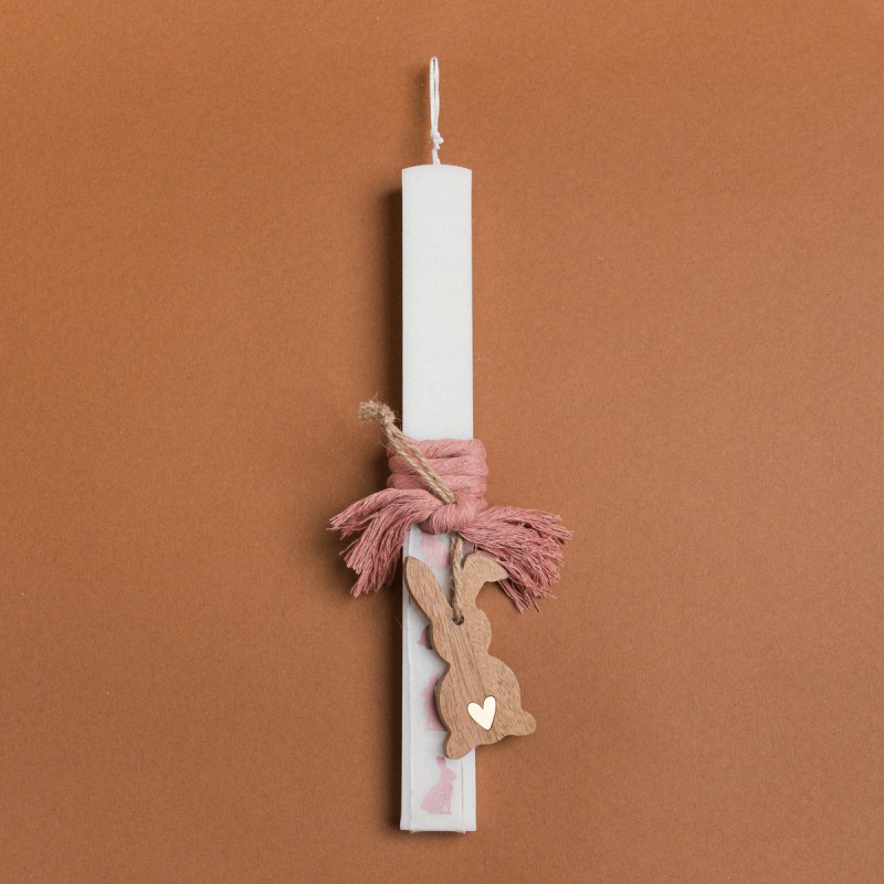 Beauty Home ΛΑΜΠΑΔΑ 33cm ΞΥΛΙΝΟΣ ΛΑΓΟΣ ΣΑΠΙΟ ΜΗΛΟ ΚΟΡΔΟΝΙ ΣΕ ΣΥΣΚΕΥΑΣΙΑ ΔΩΡΟΥ