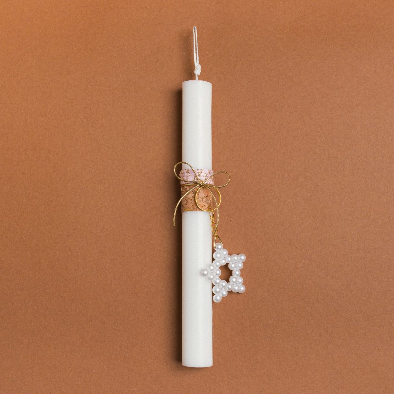 Beauty Home ΛΑΜΠΑΔΑ 25cm ΜΠΡΕΛΟΚ ΠΕΡΛΑ ΜΕ ΦΙΟΓΚΟ ΡΟΖ ΣΕ ΣΥΣΚΕΥΑΣΙΑ ΔΩΡΟΥ