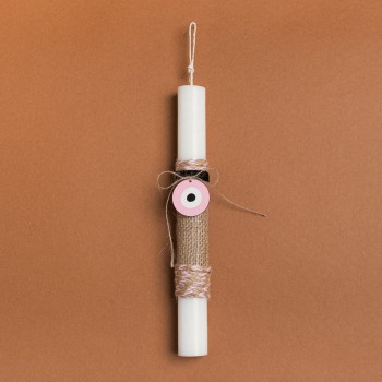 Beauty Home ΛΑΜΠΑΔΑ 25cm ΞΥΛΙΝΟ ΜΑΤΙ ΡΟΖ ΣΕ ΣΥΣΚΕΥΑΣΙΑ ΔΩΡΟΥ