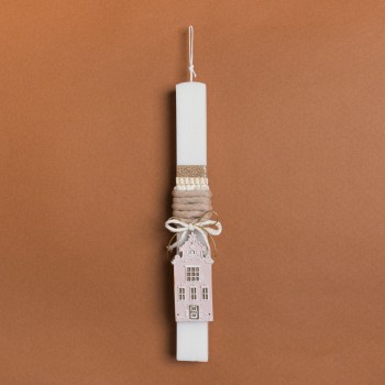 Beauty Home ΛΑΜΠΑΔΑ 33cm ΜΠΙΣΚΟΤΟΣΠΙΤΟ ΡΟΖ ΣΕ ΣΥΣΚΕΥΑΣΙΑ ΔΩΡΟΥ