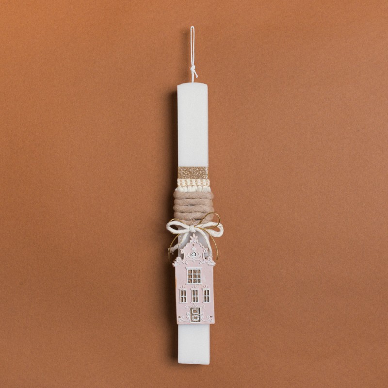 Beauty Home ΛΑΜΠΑΔΑ 33cm ΜΠΙΣΚΟΤΟΣΠΙΤΟ ΡΟΖ ΣΕ ΣΥΣΚΕΥΑΣΙΑ ΔΩΡΟΥ