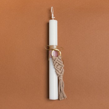 Beauty Home ΛΑΜΠΑΔΑ 25cm ΜΑΚΡΑΜΕ ΜΠΡΕΛΟΚ ΜΟΚΑ ΜΕ ΦΙΟΓΚΟ ΣΕ ΣΥΣΚΕΥΑΣΙΑ ΔΩΡΟΥ