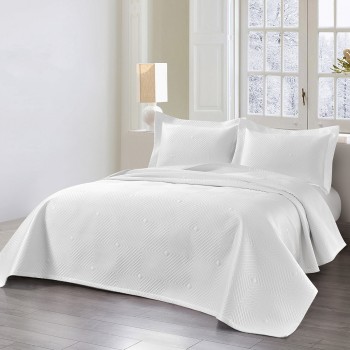 Beauty Home Σετ κουβερλί υπέρδιπλο Alisa Art 12324 230x250 Λευκό