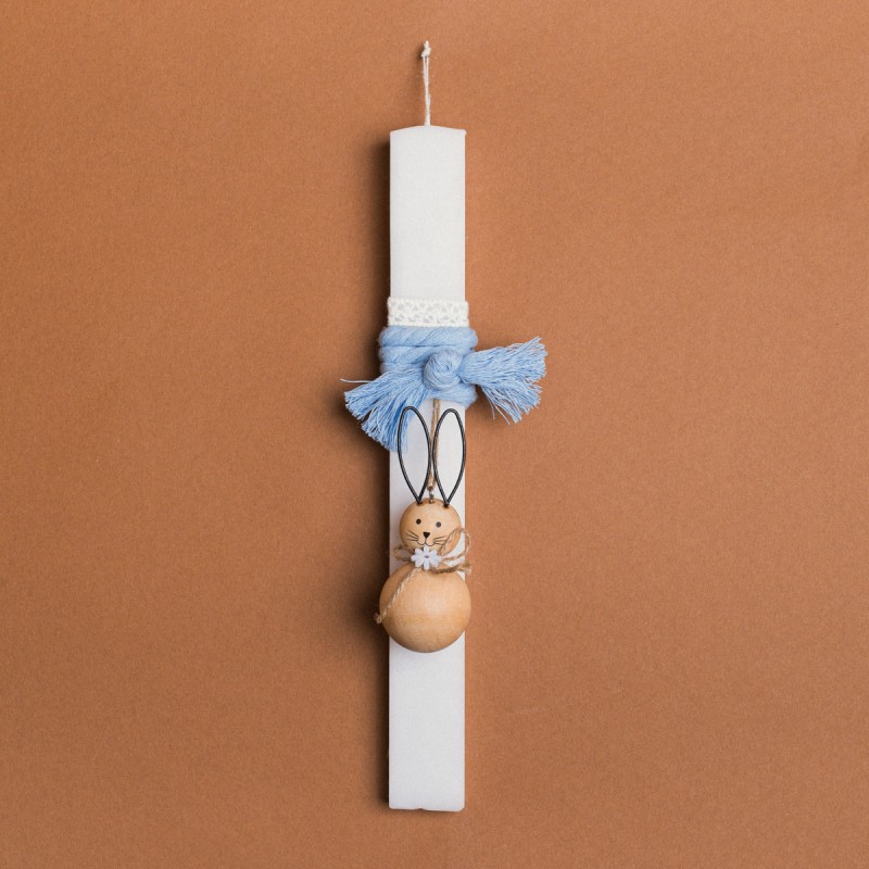 Beauty Home ΛΑΜΠΑΔΑ 33cm ΣΙΕΛ ΚΟΡΔΟΝΙ ΞΥΛΙΝΟΣ ΛΑΓΟΣ ΜΠΑΛΑ ΣΕ ΣΥΣΚΕΥΑΣΙΑ ΔΩΡΟΥ