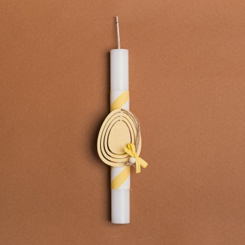 Beauty Home ΛΑΜΠΑΔΑ 25cm ΞΥΛΙΝΟ ΑΥΓΟ ΚΙΤΡΙΝΟ ΣΕ ΣΥΣΚΕΥΑΣΙΑ ΔΩΡΟΥ