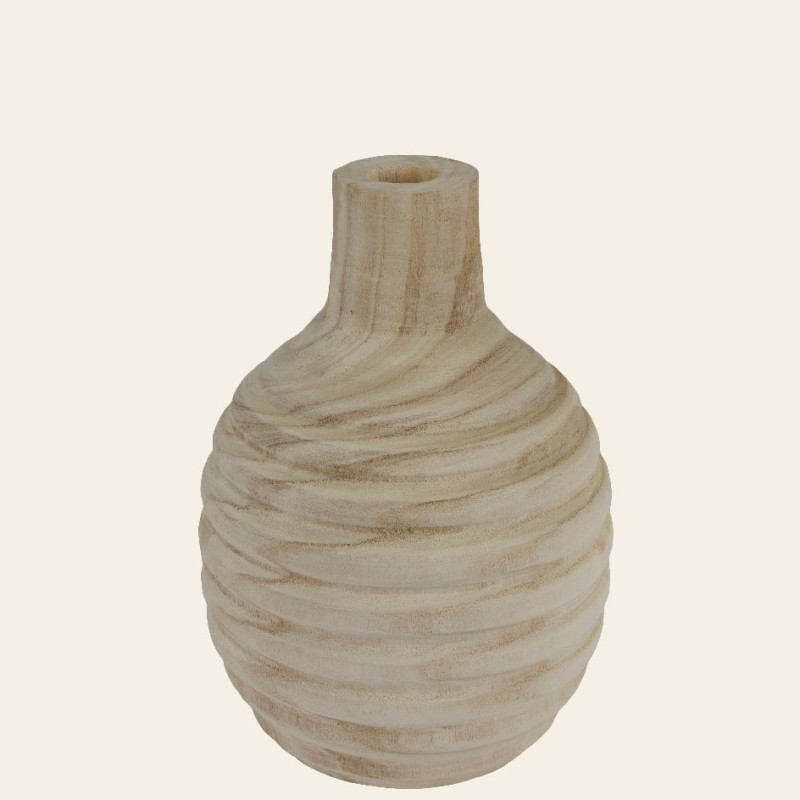 Beauty Home Ξύλινο Βάζο 18 x 26 cm