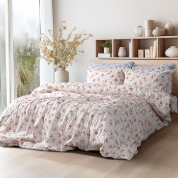Beauty Home Σετ κουβερλί υπέρδιπλο Art 12218 Chloe 100% Βαμβακοσατέν 300tc 220x240 Μπεζ