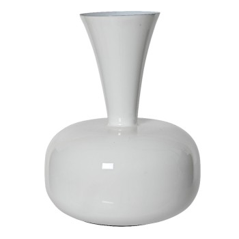 Beauty Home Μεταλλικό Βάζο Λευκό 17 x 23 CM