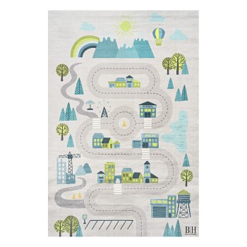 Beauty Home Χαλί παιδικό Fun Art 9560 120x180 Γκρι